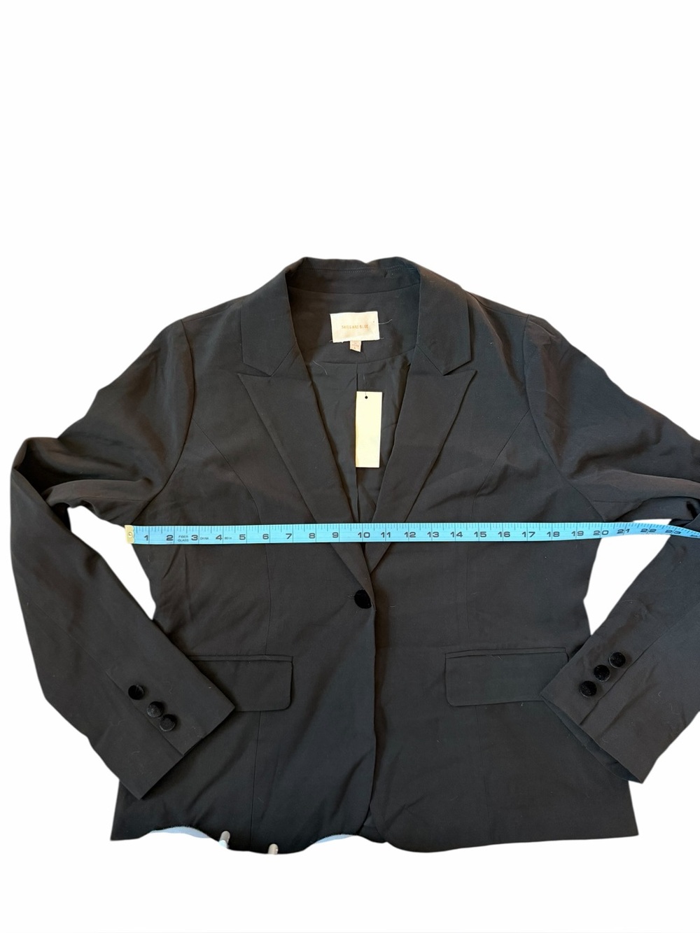 Skies are Blue Solid Black Office Professional Blazer Women’s Sz Large NWT - Picture 8 of 9